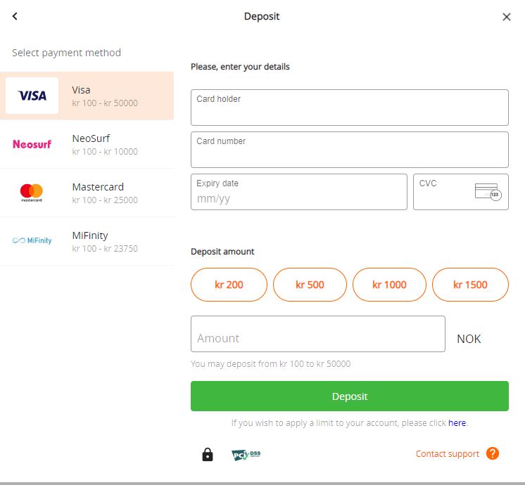 betsson-Payment-Method