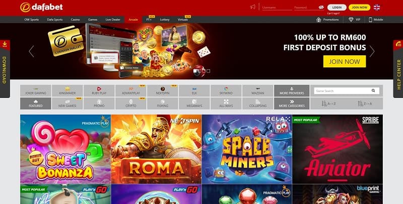 dafabet-Available-Games-Arcade