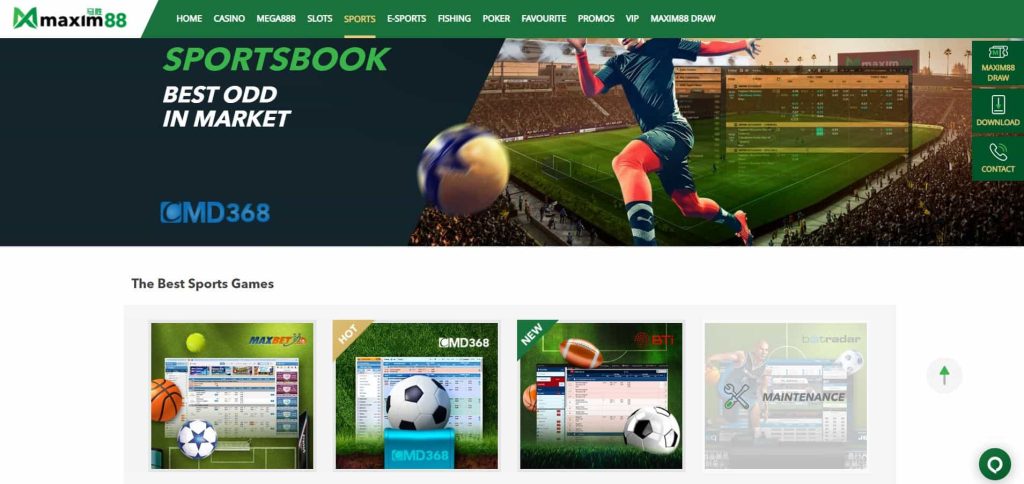 maxim88-Available-Games-Sports-Betting