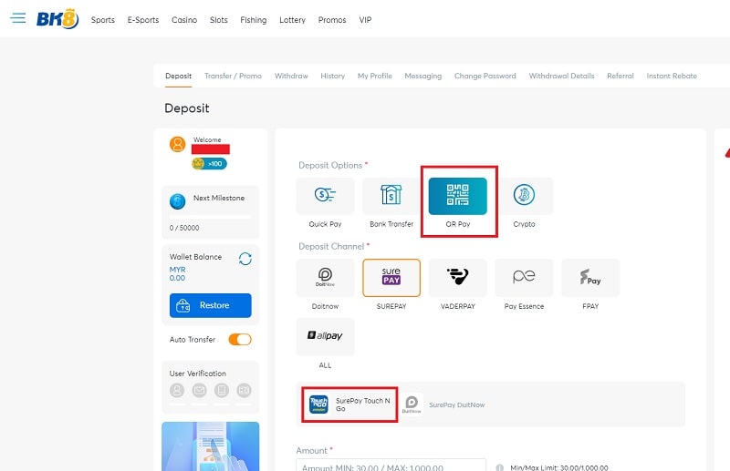 Step-2-Linking-the-E-Wallet-to-the-Casino-Account
