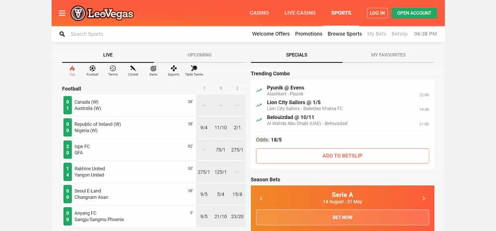 LeoVegas-Sports-Betting